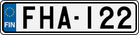 License plate of Finland, Cars