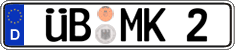 German license plate, Regular plates