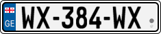 License plate of Georgia, Cars (2014)