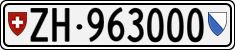 License plate of Switzerland, Cars