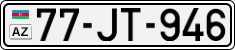 License plate of Azerbaijan, Cars