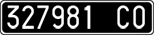 License plate of Italy, Cars (1927 year series)