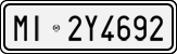 License plate of Italy, Cars (1927 year series)