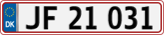 License plate of Denmark, Regular plates