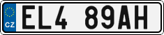 License plate of the Czech Republic, Electric vehicles