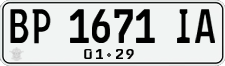 License plate of Indonesia, Regular plates