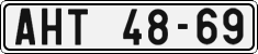 License plate of the Czech Republic, Cars (1960)
