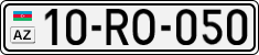License plate of Azerbaijan, Cars