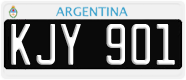 License plate of Argentina, Cars (1995, ABC 123)