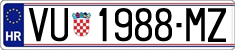 License plate of Croatia, Regular plates