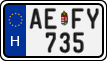 license plates of Hungary, Regular plates (2022)