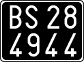 License plate of Italy, Cars (1927 year series)