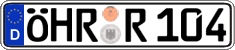 German license plate, Regular plates