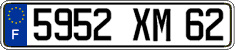 French license plate, FNI