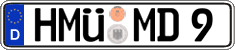 German license plate, Regular plates