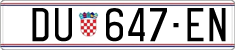 License plate of Croatia, Regular plates