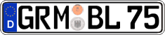 German license plate, Regular plates