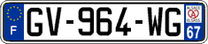 French license plate, SIV (ordinary)
