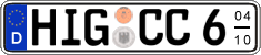 German license plate, Seasonal plates