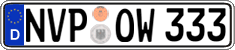 German license plate, Regular plates