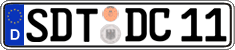 German license plate, Regular plates