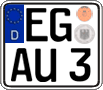 German license plate, Regular plates
