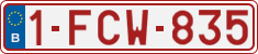 License plate of Belgium, Regular plates (2010)