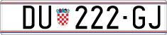 License plate of Croatia, Regular plates