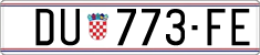 License plate of Croatia, Regular plates