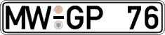 German license plate, Regular plates
