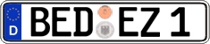 German license plate, Regular plates