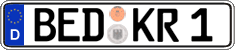 German license plate, Regular plates