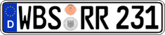 German license plate, Regular plates