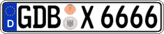 German license plate, Regular plates