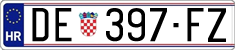 License plate of Croatia, Regular plates