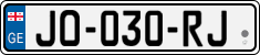 License plate of Georgia, Cars (2014)
