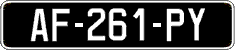 French license plate, SIV (oldtimers)