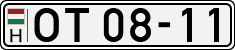 license plates of Hungary, Oldtimers (1990)