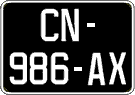 French license plate, SIV (oldtimers)