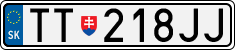 License plate of Slovakia, Cars