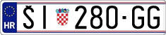 License plate of Croatia, Regular plates