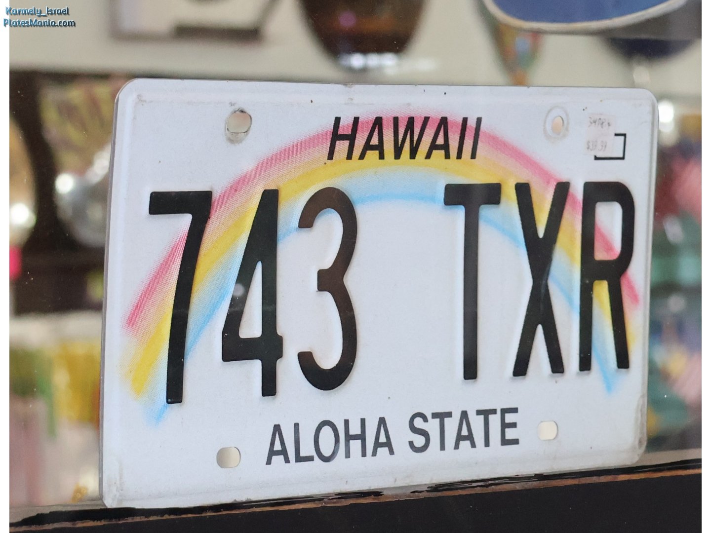 743 TXR, License plate without vehicle 