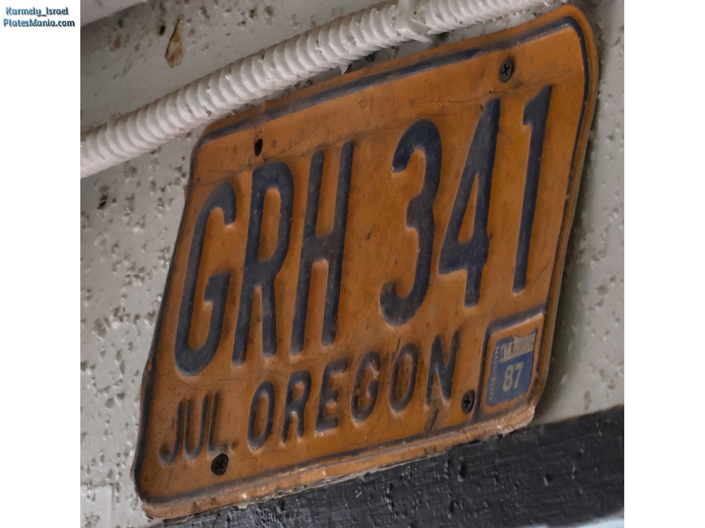 GRH 341, License plate without vehicle 