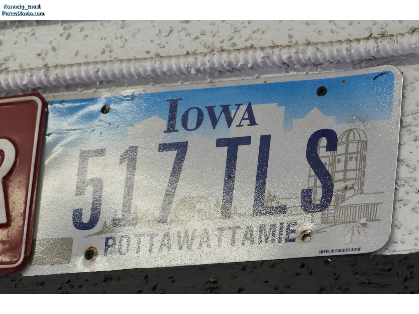 517 TLS, License plate without vehicle 