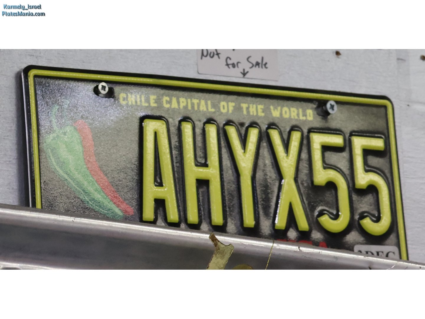 AHYX55, License plate without vehicle 