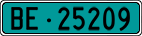 License plate of Switzerland, Agricultural vehicles (green)