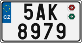 License plate of the Czech Republic, Cars (2001)