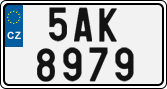 License plate of the Czech Republic, Cars (2001)