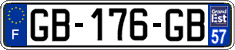 French license plate, SIV (ordinary)