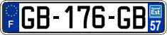 French license plate, SIV (ordinary)